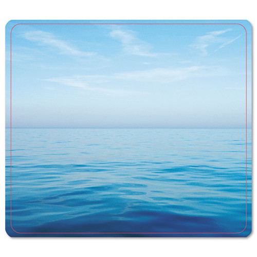 Recycled Mouse Pad, 9 x 8, Blue Ocean Design [SKU: FEL5903901]