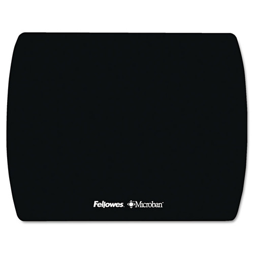 Ultra Thin Mouse Pad with Microban Protection, 9 x 7, Black [SKU: FEL5908101]