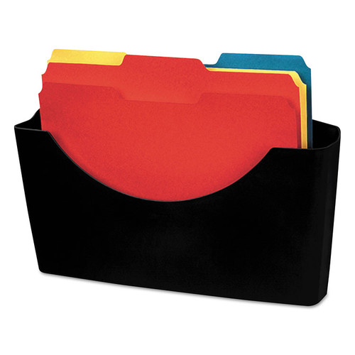 Plastic Partition Additions File Pocket, Letter Size, 14" x 2.5" x 7.75", Dark Graphite [SKU: FEL75275]