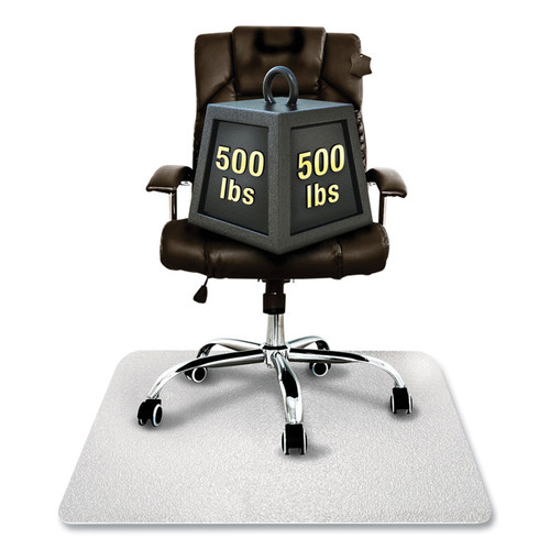 Cleartex MegaMat Heavy-Duty Polycarbonate Mat for Hard Floor/All Carpet, 46 x 53, Clear [SKU: FLRECM121345ER]