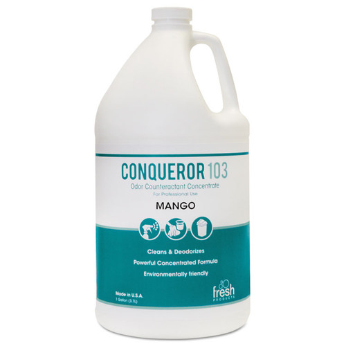 Conqueror 103 Odor Counteractant Concentrate, Mango, 1 gal Bottle, 4/Carton [SKU: FRS1WBMG]