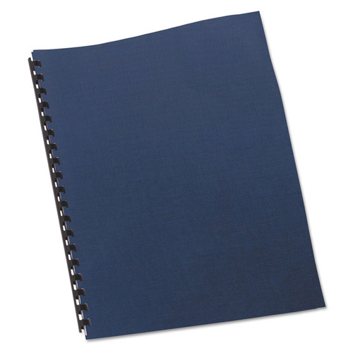Linen Textured Standard Presentation Covers for Binding Systems, Navy, 11 x 8.5, Unpunched, 200/Pack [SKU: GBC9742450]