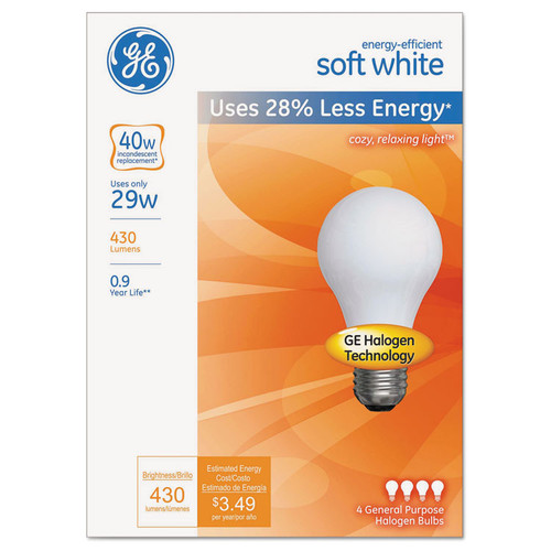 Energy-Efficient Soft White 29 Watt A19, 2/Pack [SKU: GEL66246]