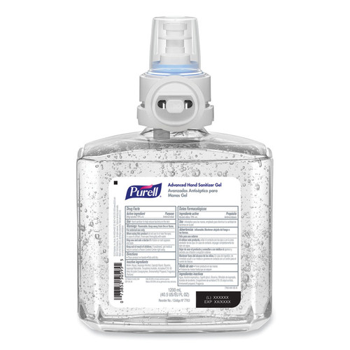 Advanced Gel Hand Sanitizer Refill, 1,200 mL, Clean Scent, For ES8 Dispensers, 2/Carton [SKU: GOJ776302]
