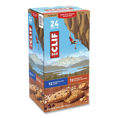 Energy Bar, Chocolate Chip/Crunchy Peanut Butter, 2.4 oz, 24/Box, Delivered in 1-4 Business Days [SKU: GRR22000438]
