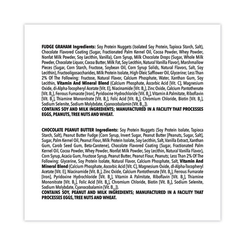 Nutrition Bars Variety Pack, Chocolate Peanut Butter and Fudge Graham, 1.76 oz Bar, 24 Count, Delivered in 1-4 Business Days [SKU: GRR22000818]