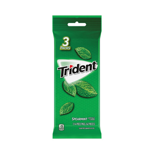 Gum, Spearmint, 14 Sticks/Packet, 3 Packets/Pack, 3 Packs, Delivered in 1-4 Business Days [SKU: GRR30400047]