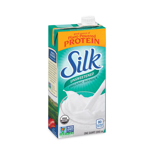 Organic Soy Milk, Unsweetened Original, 32 oz Carton, 3/Pack, Delivered in 1-4 Business Days [SKU: GRR30700140]