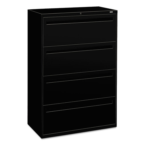 Brigade 700 Series Lateral File, 4 Legal/Letter-Size File Drawers, Black, 36" x 18" x 52.5 [SKU: HON784LP]