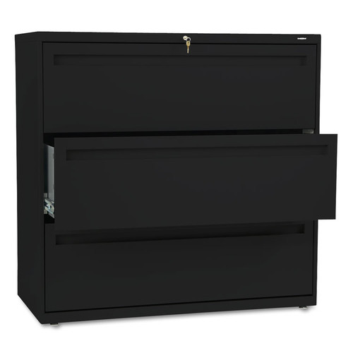 Brigade 700 Series Lateral File, 3 Legal/Letter-Size File Drawers, Black, 42" x 18" x 39.13 [SKU: HON793LP]