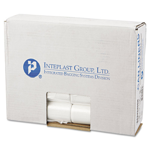 High-Density Commercial Can Liners, 10 gal, 6 microns, 24" x 24", Natural, 1,000/Carton [SKU: IBSEC242406N]