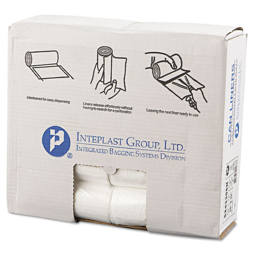 High-Density Commercial Can Liners, 16 gal, 6 microns, 24" x 33", Natural, 50 Bags/Roll, 20 Rolls/Carton [SKU: IBSS243306N]