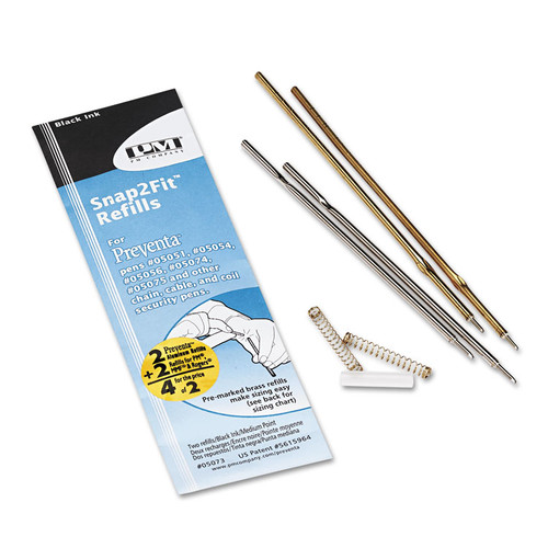 Refill for Preventa, MMF Kable and Sentry Counter Pens, Medium Conical Tip, Black Ink, 2/Pack [SKU: ICX94190043]