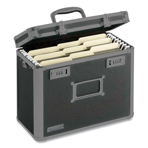 Locking Personal File Tote, Letter, 7.25 x 13.75 x 12.5, Tactical Black [SKU: IDEVZ00310]