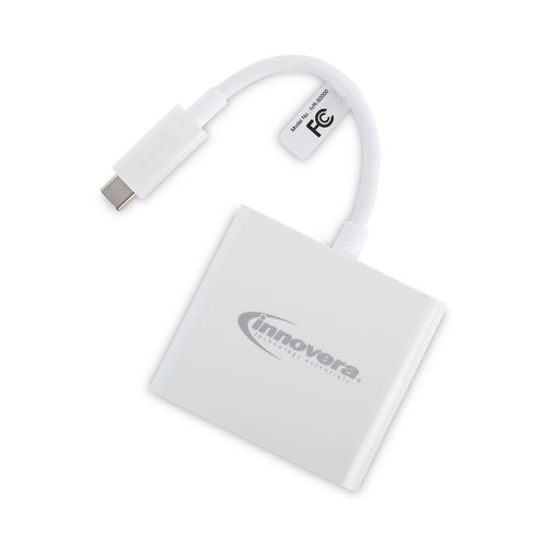 USB Type-C HDMI Multiport Adapter, HDMI/USB-C/USB 3.0, 0.65 ft, White [SKU: IVR50000]