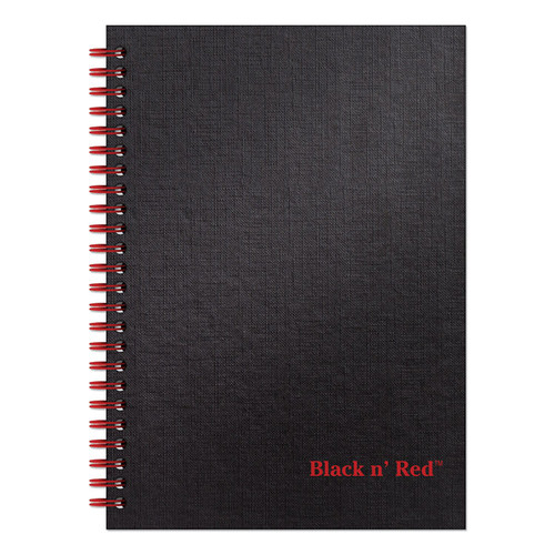 Hardcover Twinwire Notebook, SCRIBZEE Compatible, 1 Subject, Wide/Legal Rule, Black Cover, 8.25 x 5.88, 70 Sheets [SKU: JDKL67000]