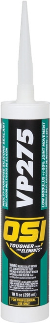 OSI VP275 1493958 Silicone Sealant, Clear, 7 to 14 days Curing, -5 to 170 deg F, 10 fl-oz Cartridge [SKU: ORG7151871]