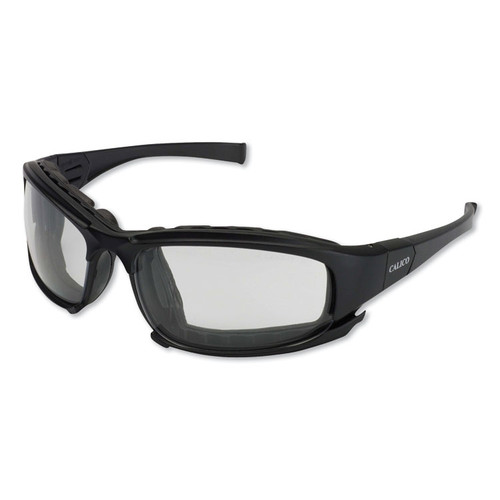 V50 Anti-Fog Calico Safety Eyewear, Black Frame, Clear Lens, Nylon/Polycarb, 12/Box [SKU: KCC25672]