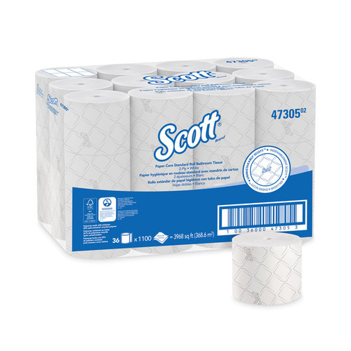 Pro Small Core High Capacity/SRB Bath Tissue, Septic Safe, 2-Ply, White, 1,100 Sheets/Roll, 36 Rolls/Carton [SKU: KCC47305]