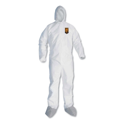 A45 Liquid and Particle Protection Surface Prep/Paint Coveralls, Large, White, 25/Carton [SKU: KCC48973]
