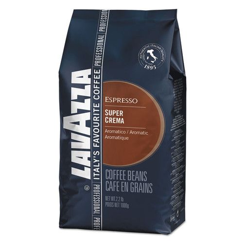 Super Crema Whole Bean Espresso Coffee, 2.2lb Bag, Vacuum-Packed [SKU: LAV4202]