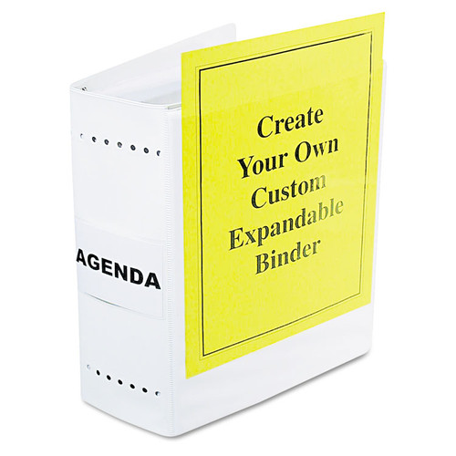 VariCap Expandable Binder, 2 Posts, 6" Capacity, 11 x 8.5, White [SKU: LEO61605]