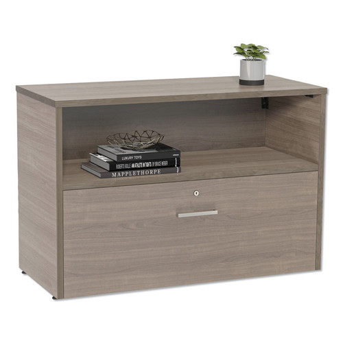 Urban 36" Credenza, Bottom Pedestal, 35.25w x 15.25d x 23.75h, Natural Walnut [SKU: LITUR604NW]