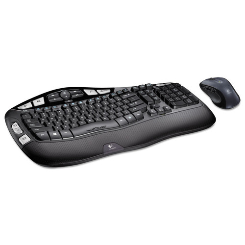 MK550 Wireless Wave Keyboard + Mouse Combo, 2.4 GHz Frequency/30 ft Wireless Range, Black [SKU: LOG920002555]