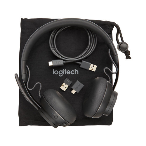 Zone Wireless Plus MSFT Binaural Over The Head Headset, Black [SKU: LOG981000858]