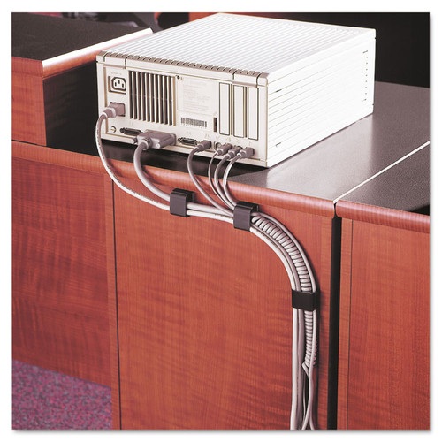 Self-Adhesive Wire Clips, Black, 6/Pack [SKU: MAS00204]