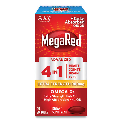 Advanced 4-in-1 Omega-3 Softgel, 900 mg, 40 Count [SKU: MEG96399]