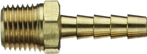 Tru-Flate 21-123 Air Hose Fitting, 1/4 in, MNPT x Barb, Brass [SKU: ORG6279707]