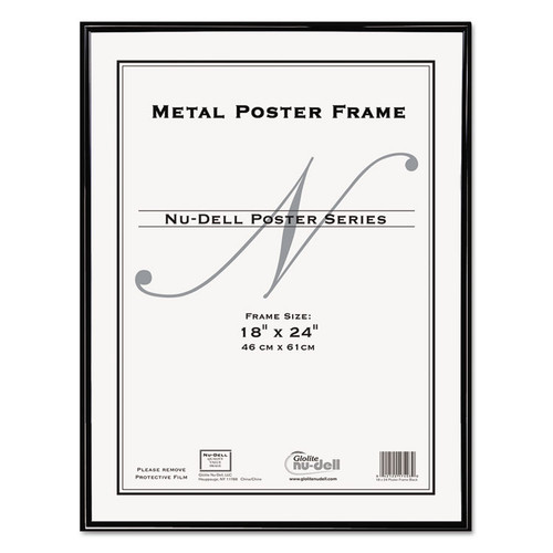 Metal Poster Frame, Plastic Face, 18 x 24, Black [SKU: NUD31222]