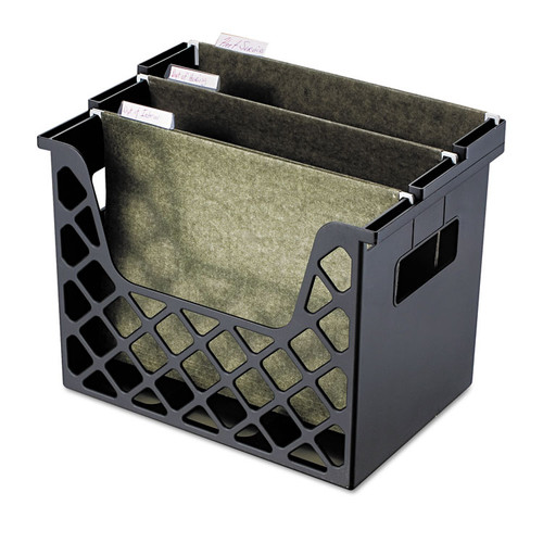 Recycled Desktop File Organizer, 3 Sections, Letter Size Files, 13.25" x 8.63" x 10.75", Black [SKU: OIC26162]