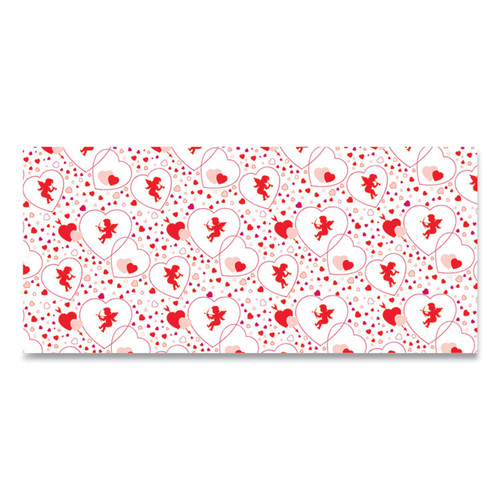 Corobuff Corrugated Paper Roll, 48" x 25 ft, Cupids Hearts [SKU: PAC0012111]