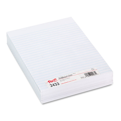 Composition Paper, 8 x 10.5, Wide/Legal Rule, 500/Pack [SKU: PAC2433]