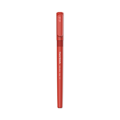 Write Bros. Grip Ballpoint Pen, Stick, Medium 1 mm, Red Ink, Red Barrel, Dozen [SKU: PAP2124505]