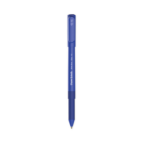 Write Bros. Grip Ballpoint Pen, Stick, Medium 1 mm, Blue Ink, Blue Barrel, Dozen [SKU: PAP2124506]