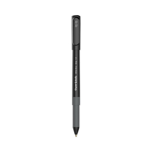 Write Bros. Grip Ballpoint Pen, Stick, Medium 1 mm, Black Ink, Black Barrel, Dozen [SKU: PAP2124509]