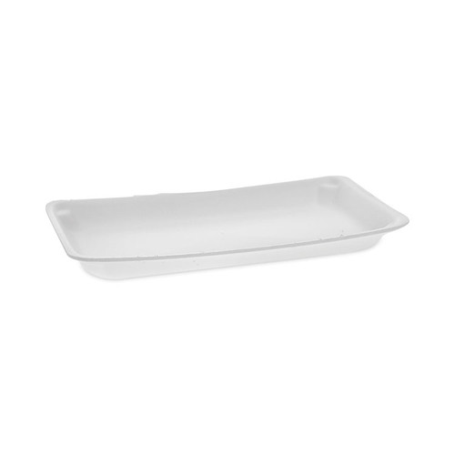 Supermarket Tray, #10P, 10.75 x 5.5 x 1.2, White, Foam, 400/Carton [SKU: PCT51P110P]