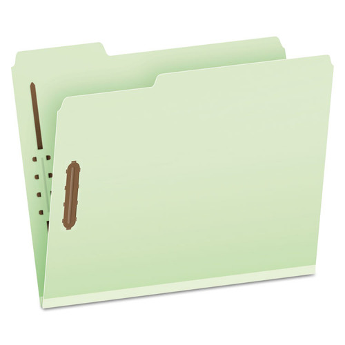 Heavy-Duty Pressboard Folders with Embossed Fasteners, 1/3-Cut Tabs, 3" Expansion, 2 Fasteners, Letter Size, Green, 25/Box [SKU: PFX17182]