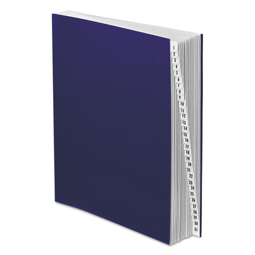 Expanding Desk File, 31 Dividers, Date Index, Letter Size, Dark Blue Cover [SKU: PFXDDF4OX]