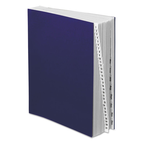 Expanding Desk File, 42 Dividers, Month/Date Index, Letter Size, Dark Blue Cover [SKU: PFXDDF5OX]