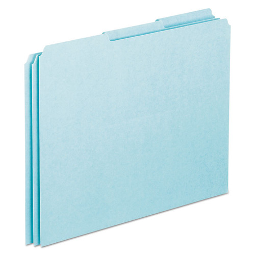 Blank Top Tab File Guides, 1/3-Cut Top Tab, Blank, 8.5 x 11, Blue, 100/Box [SKU: PFXPN203]