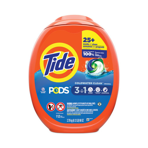 Pods, Tide Original, 112 Pods/Tub, 4 Tubs/Carton [SKU: PGC03243]