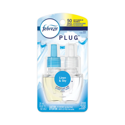 PLUG Air Freshener Refills, Linen and Sky, 0.87 oz, 6/Carton [SKU: PGC74901]