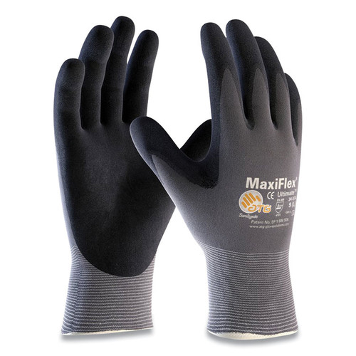 Endurance Seamless Knit Nylon Gloves, X-Large, Gray/Black, 12 Pairs [SKU: PID34844XL]