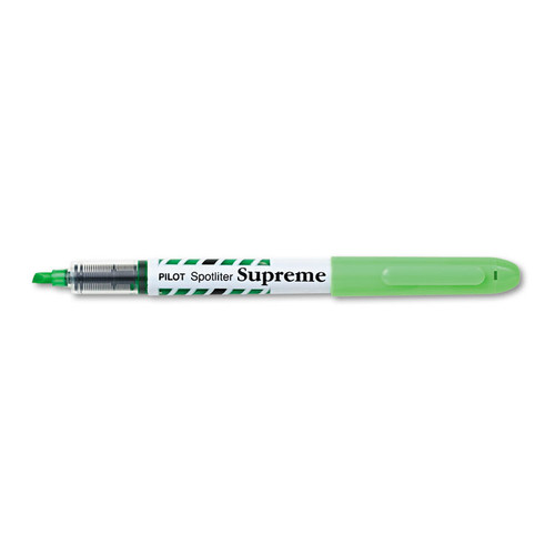 Spotliter Supreme Highlighter, Fluorescent Green Ink, Chisel Tip, Green/White Barrel [SKU: PIL16004]