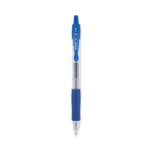 G2 Premium Gel Pen, Retractable, Extra-Fine 0.5 mm, Blue Ink, Smoke Barrel, Dozen [SKU: PIL31003]