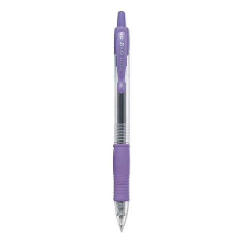 G2 Premium Gel Pen, Retractable, Extra-Fine 0.5 mm, Purple Ink, Smoke Barrel, Dozen [SKU: PIL31006]